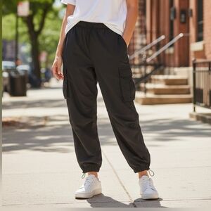 GU Japan Versatile Black Cargo Pants